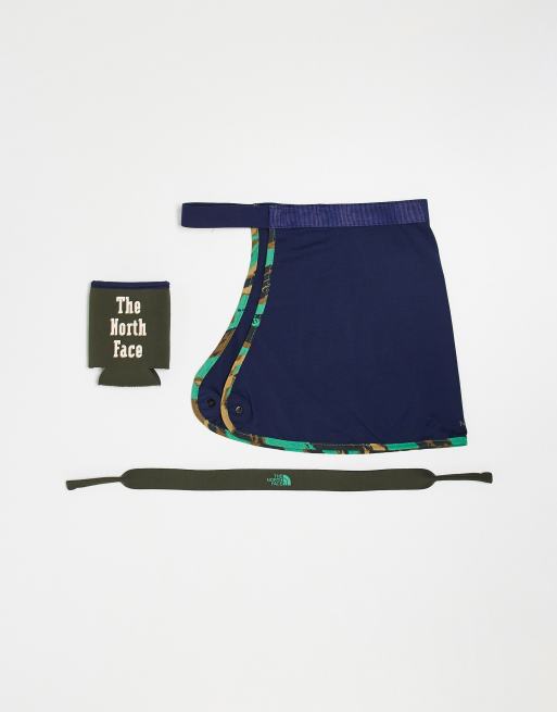 The North Face - Class V Party Pack - Set van zonnekap en verkoelende hoes voor drankjes in marineblauw en camouflageprint