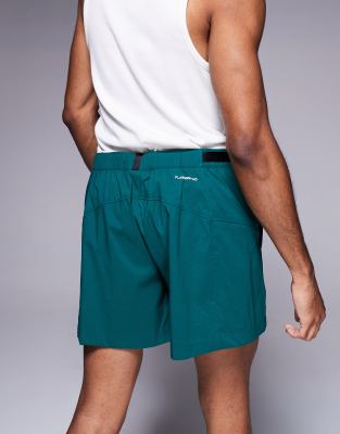 The North Face Class V Pathfinder Belted 5-inch Shorts In Green