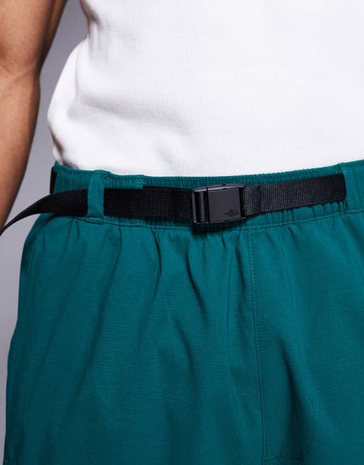The North Face Class V Pathfinder belted 5-inch shorts in green, 4 of 5