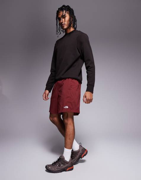 The North Face – Class V Pathfinder – Bordowe szorty z logo i z paskiem - view 1