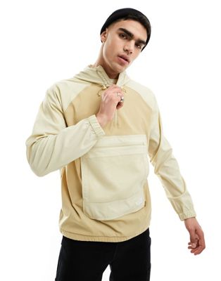 The North Face Class V Pathfinder hooded pullover jacket in beige