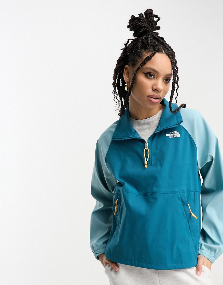 The North Face Class V pullover jacket in blue and teal