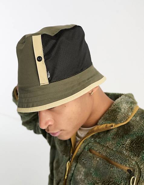 The North Face Class V Reversible bucket hat in khaki and stone