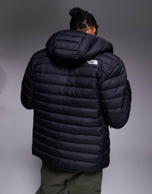 The North Face Classic down hooded jacket in tnf black, 4 of 4