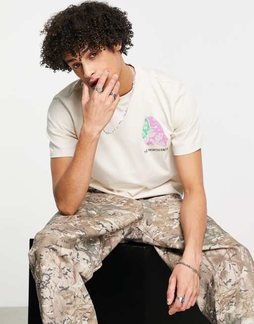 The North Face Climb graphic back print tshirt in cream ASOS