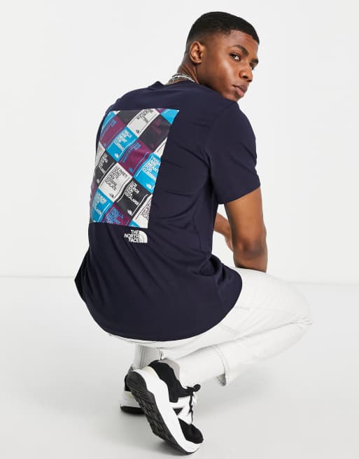 The North Face Climb Graphic back print tshirt in navy ASOS