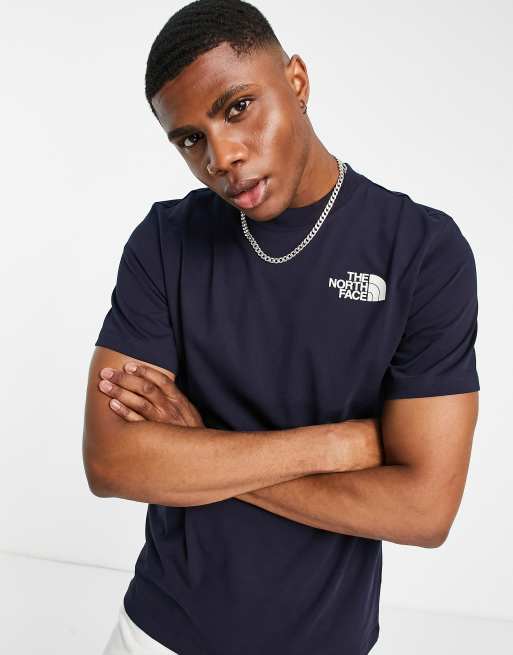 The North Face Climb Graphic back print t-shirt in navy | ASOS
