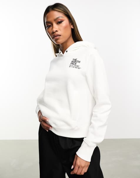 The North Face Co-ordinated printed cropped hoodie in white - view 1