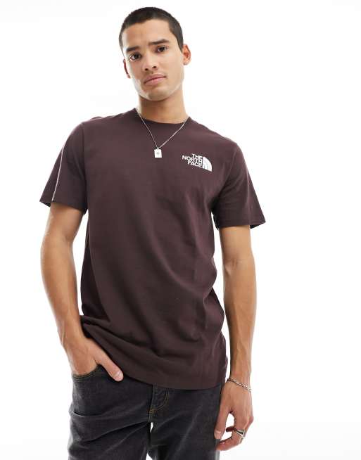 The North Face Collage Back Print T-Shirt in Brown Exclusive to ASOS