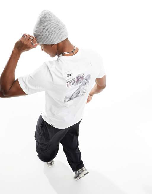 The North Face Collage back print t-shirt in white