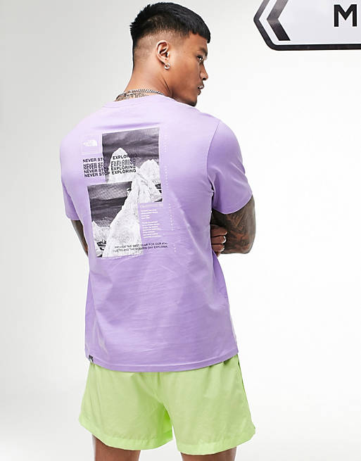  The North Face Collage t-shirt in purple Exclusive at  