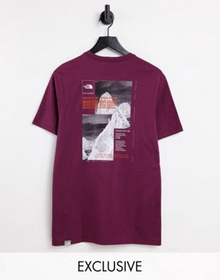 The North Face Collage t-shirt in red Exclusive at ASOS