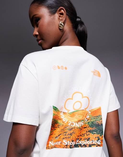 【THE NOTRH FACE】 FLORAL S/S R/TEE‐WHITE Men's Short-Sleeve Core TNF™ Flower Box NSE Tee | The North Face