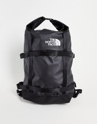 The North Face Commuter roll top backpack in black