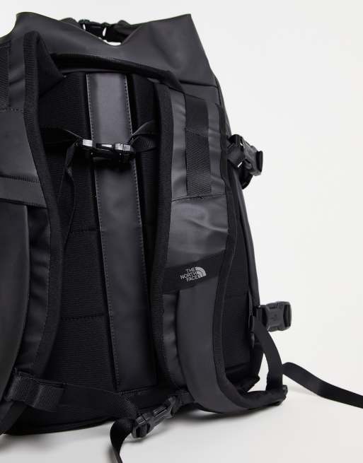 The North Face Commuter roll top backpack in black ASOS