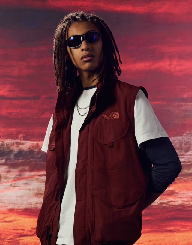 The North Face convertible utility jacket in red | ASOS