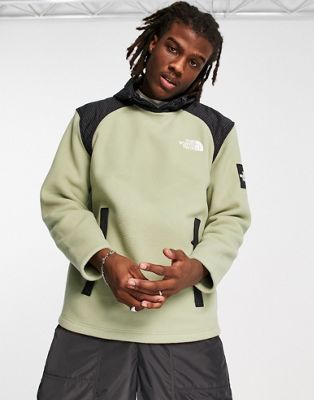 The North Face Convin microfleece hoodie in khaki