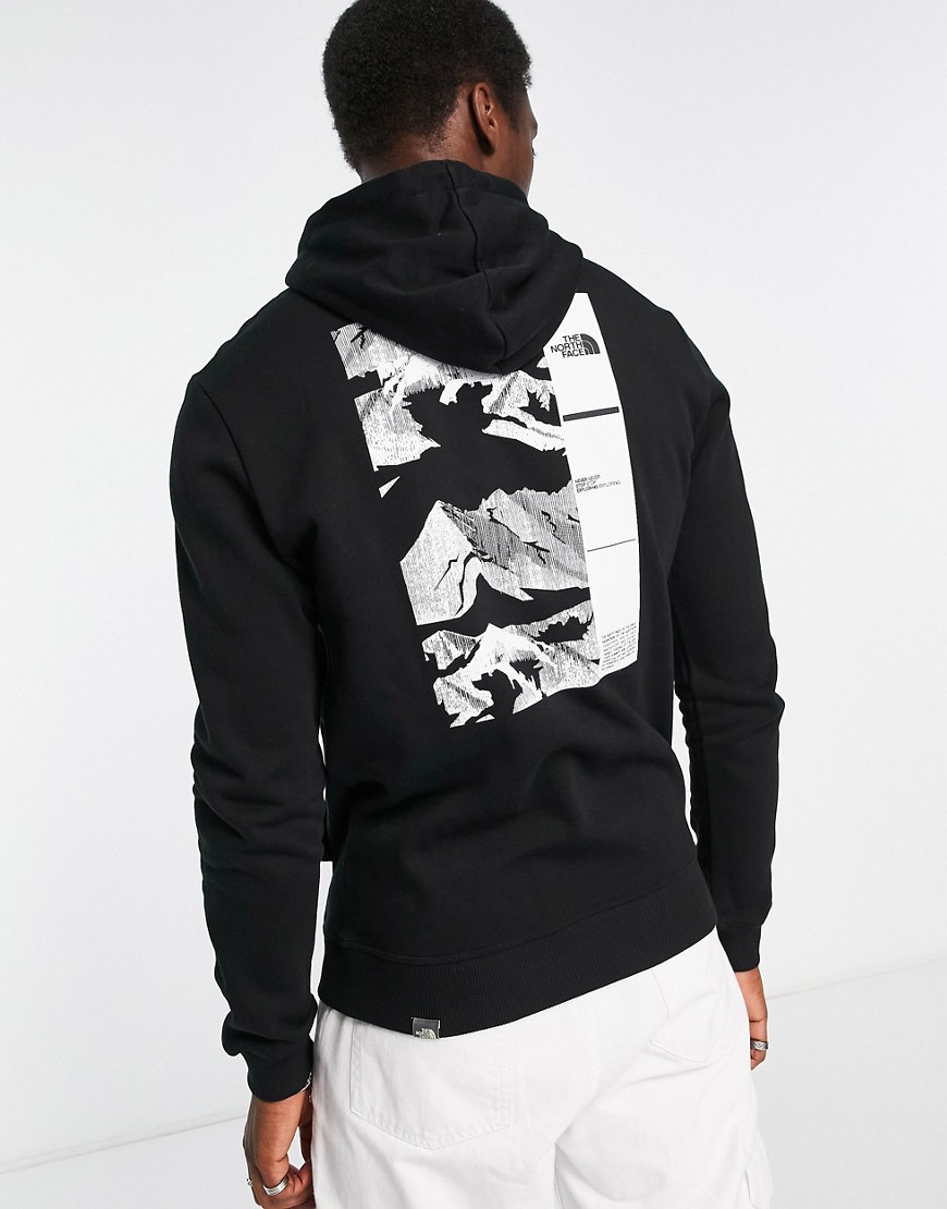 The North Face Coordiantes back print hoodie in black