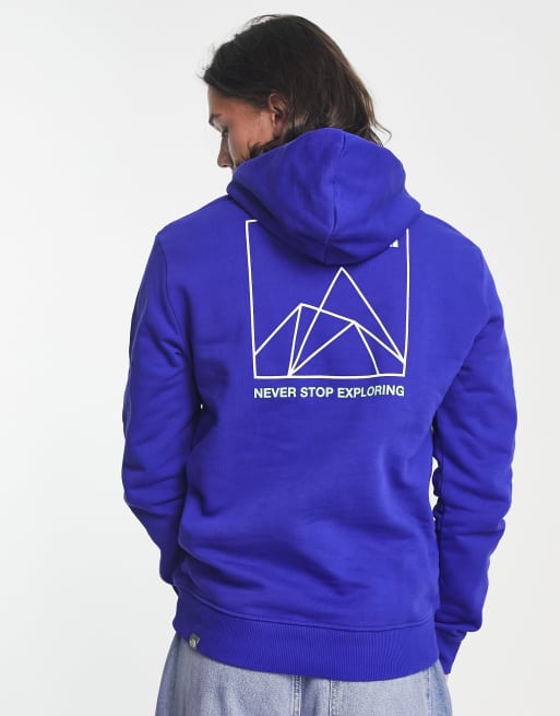 The North Face Coordiantes back print hoodie in blue