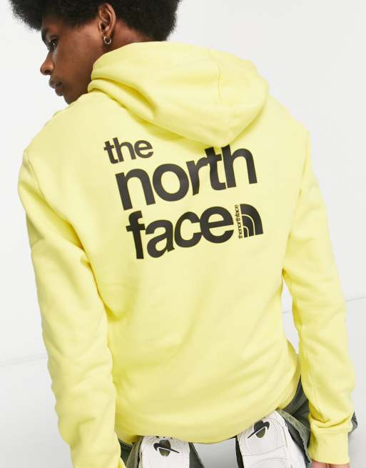 The North Face Coordiantes back print hoodie in yellow ASOS