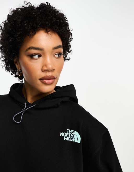 The North Face Coordinates back print hoodie in black