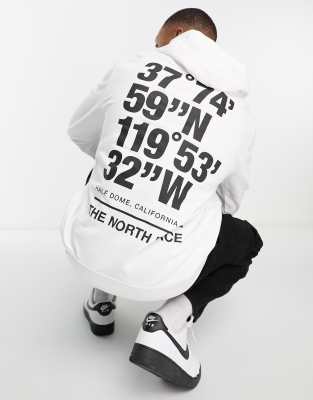 The North Face Coordinates back print hoodie in white