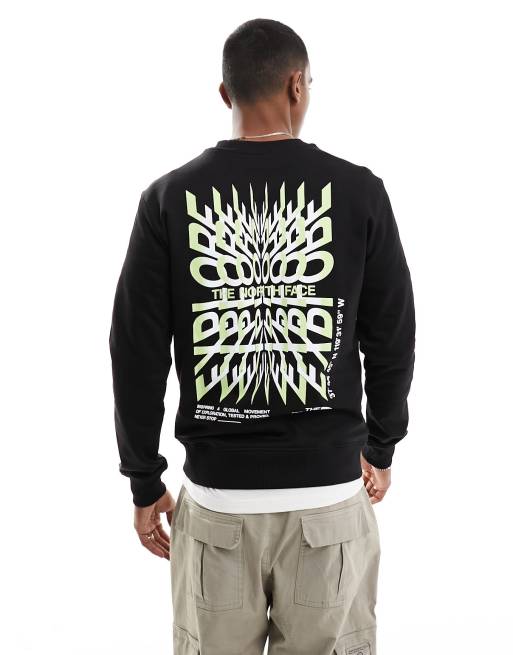 The North Face Coordinates back print logo sweatshirt in black
