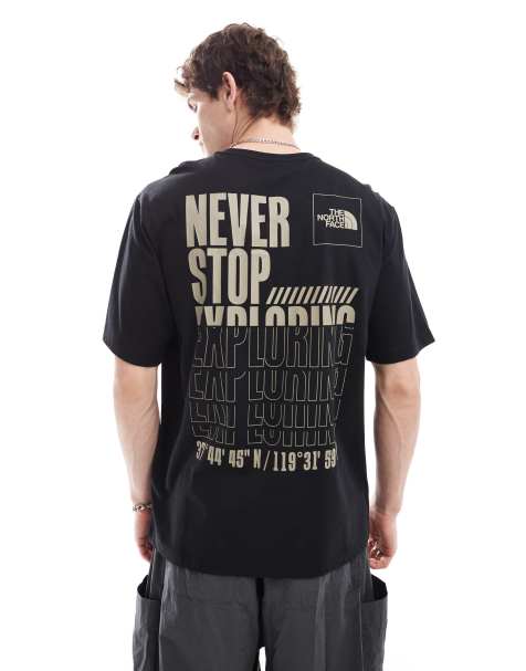 The North Face Coordinates backprint t-shirt in black - view 1
