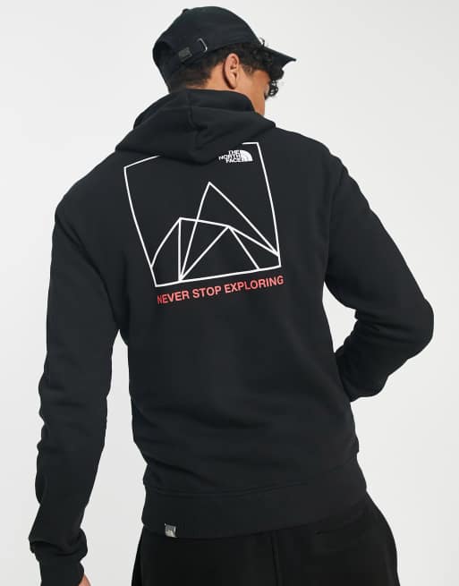 The North Face – Coordinates – Czarna bluza z kapturem i wzorem