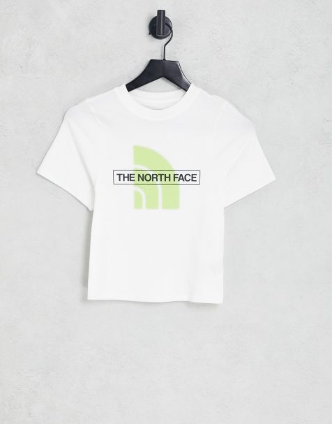 The North Face Coordinates print cropped t-shirt in white - view 1