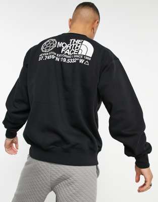 The North Face Coordinates Crew Neck Sweatshirt In Black | ModeSens