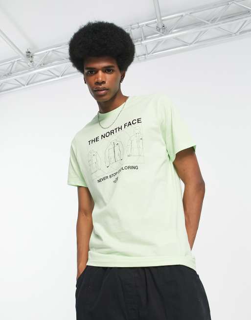 The North Face - Coordinates - The North Face met print op de borst in groen