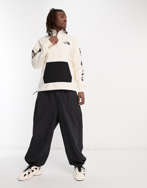 The North Face Coordinates zip back print sweatshirt in off-white | ASOS