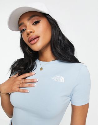 The North Face cop t-shirt in light blue