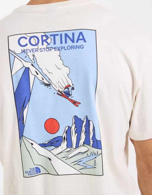 The North Face Cortina back graphic T-shirt in off-white, 5 of 5