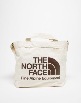The North Face cotton logo tote bag in natural cotton-Neutral