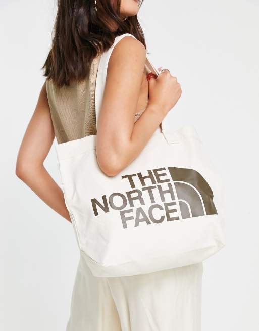 The North Face Cotton tote bag in beige