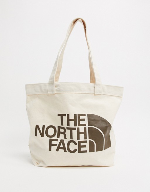 The North Face cotton tote bag in cream