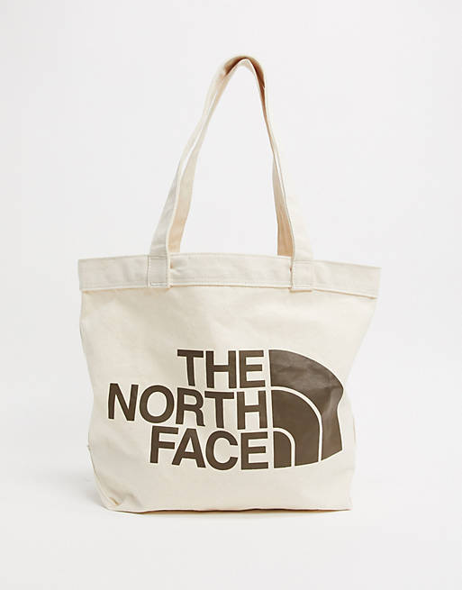 The North Face cotton tote bag in cream | ASOS