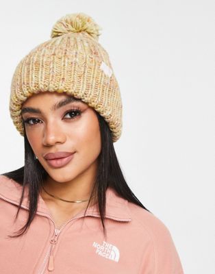 The North Face cozy chunky beanie in beige