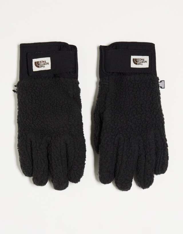 The North Face Cragmont Etip touchscreen fleece gloves in black