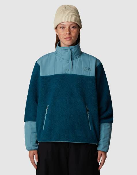 The North Face Cragmont fleece 1/4 snap in midnight petrol/algae b - view 1