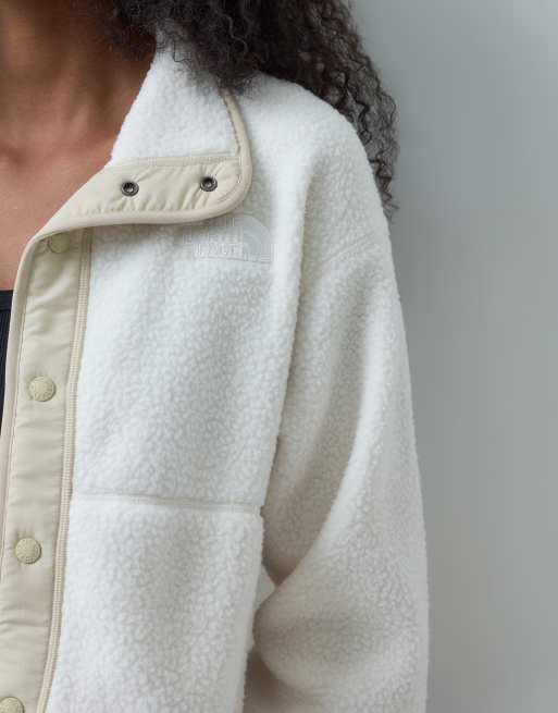 The North Face cragmont fleece jacket in bianco dune/pietra desertica, 3 di 5