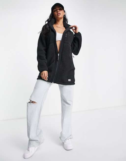 North face shop long fleece jacket