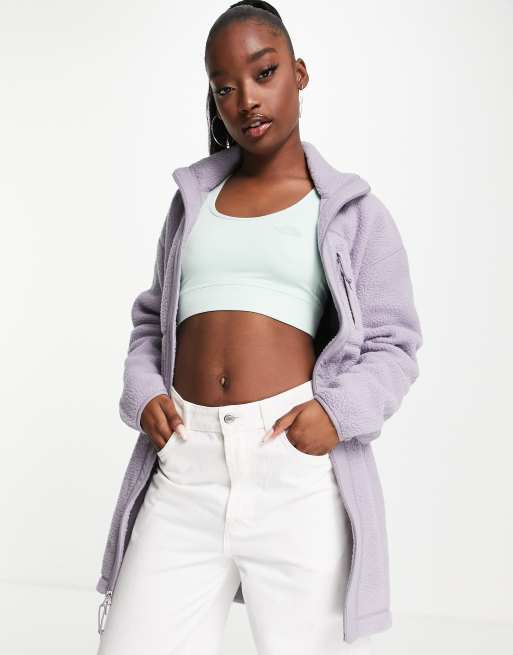 The North Face Cragmont fleece long jacket in lilac