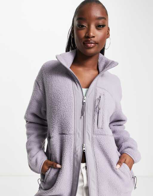 Womens long outlet fleece coat