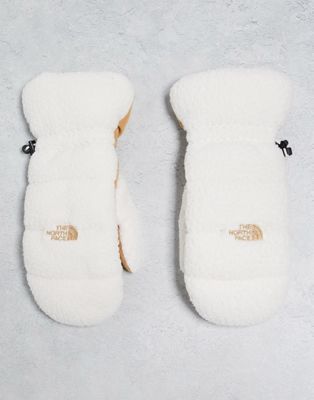 The North Face Cragmont fleece mittens in cream and beige - ASOS Price Checker
