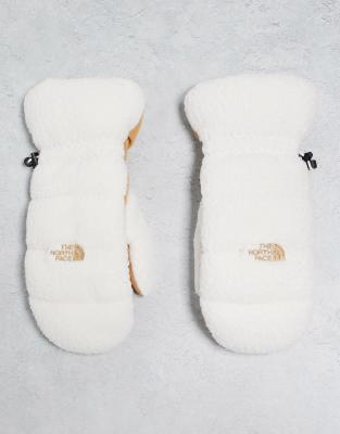 The North Face Cragmont fleece mittens in cream and beige | ASOS