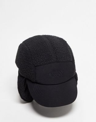 The North Face Cragmont fleece trapper hat in black