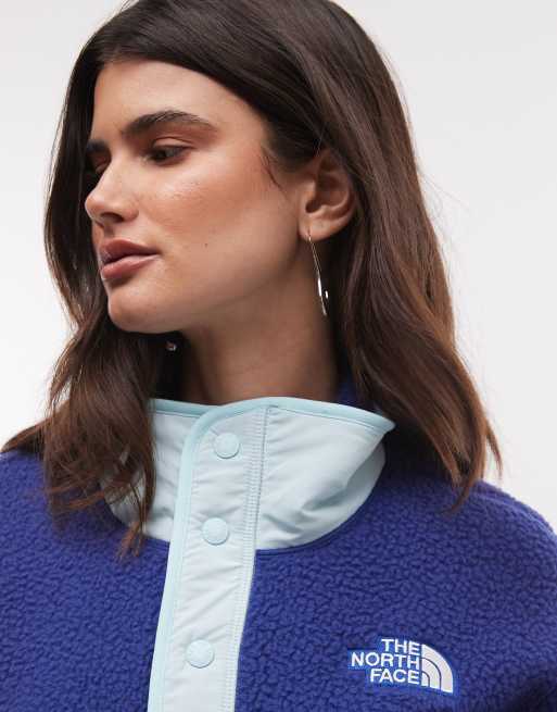 The North Face Cragmont snap button fleece in blue, 3 of 4